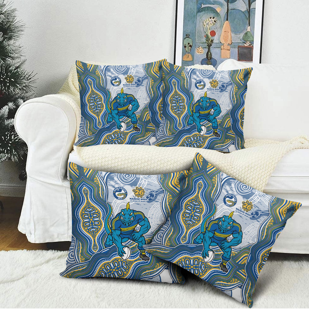 Parramatta Eels NAIDOC Week 2026 Pillow Cover First Nations of Australia Aboriginal Mascot Rugby