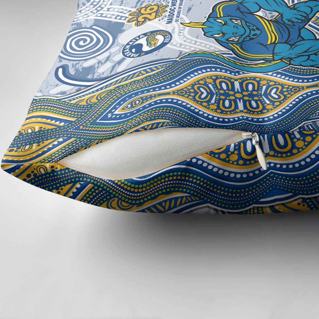 Parramatta Eels NAIDOC Week 2026 Pillow Cover First Nations of Australia Aboriginal Mascot Rugby