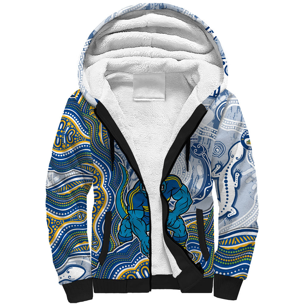 Parramatta Eels NAIDOC Week 2026 Sherpa Hoodie First Nations of Australia Aboriginal Mascot Rugby