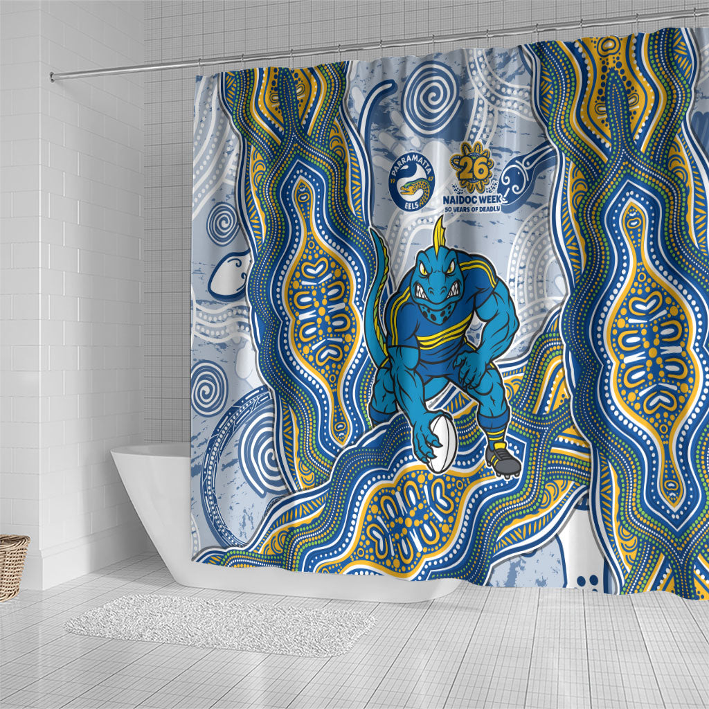 Parramatta Eels NAIDOC Week 2026 Shower Curtain First Nations of Australia Aboriginal Mascot Rugby