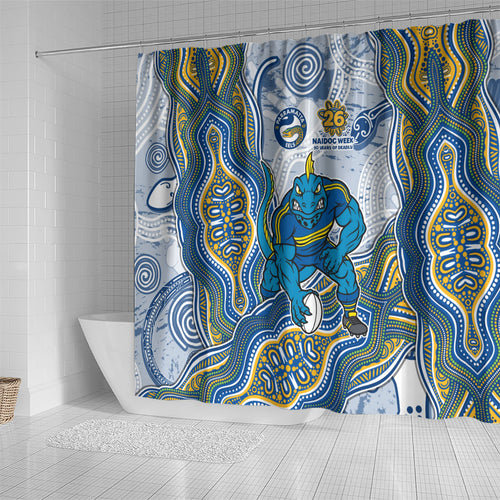 Parramatta Eels NAIDOC Week 2026 Shower Curtain First Nations of Australia Aboriginal Mascot Rugby