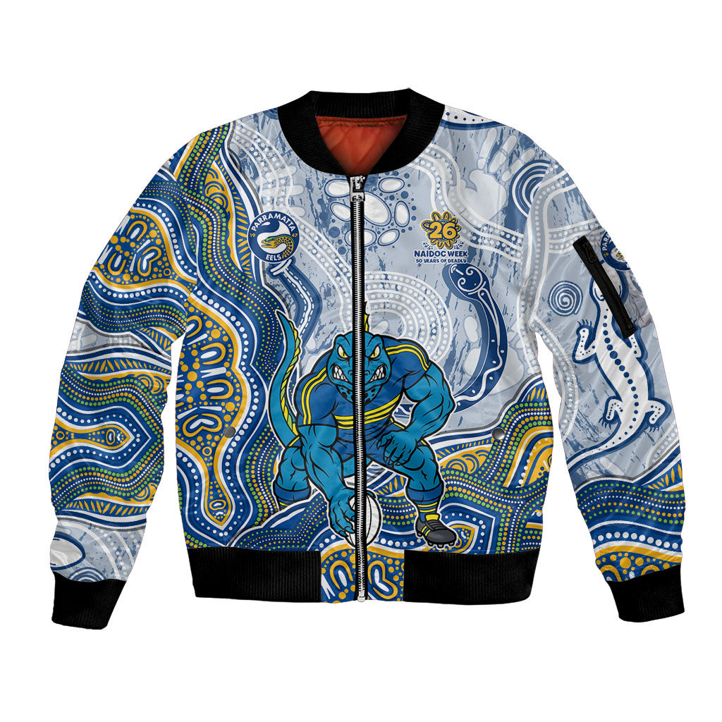 Parramatta Eels NAIDOC Week 2026 Sleeve Zip Bomber Jacket First Nations of Australia Aboriginal Mascot Rugby