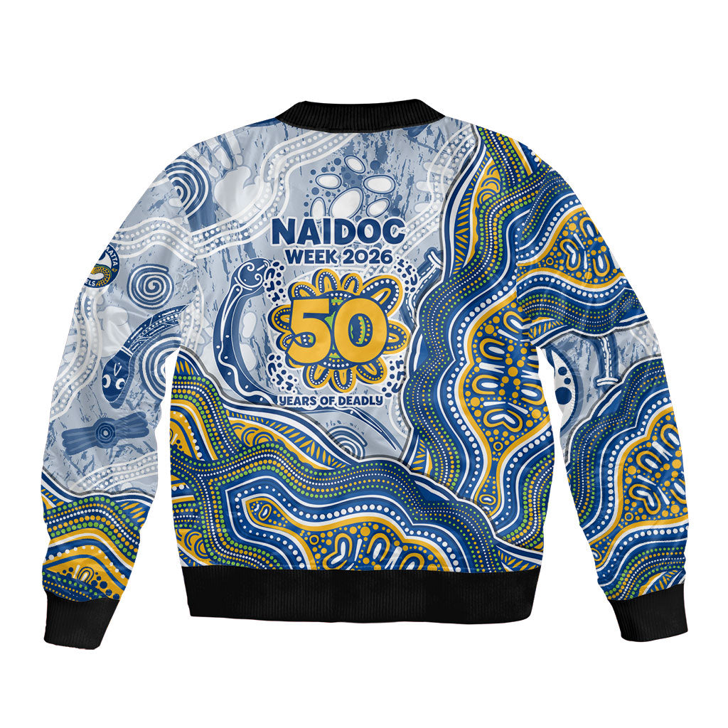 Parramatta Eels NAIDOC Week 2026 Sleeve Zip Bomber Jacket First Nations of Australia Aboriginal Mascot Rugby