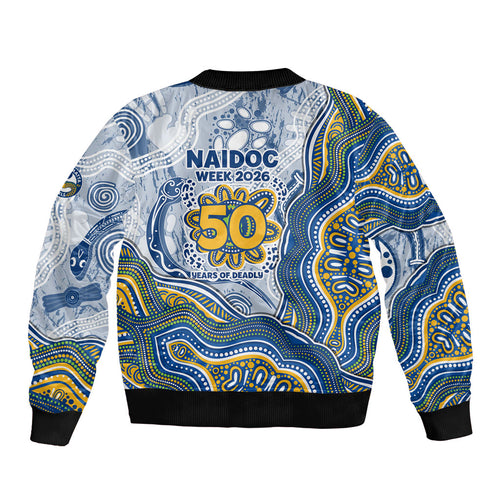 Parramatta Eels NAIDOC Week 2026 Sleeve Zip Bomber Jacket First Nations of Australia Aboriginal Mascot Rugby