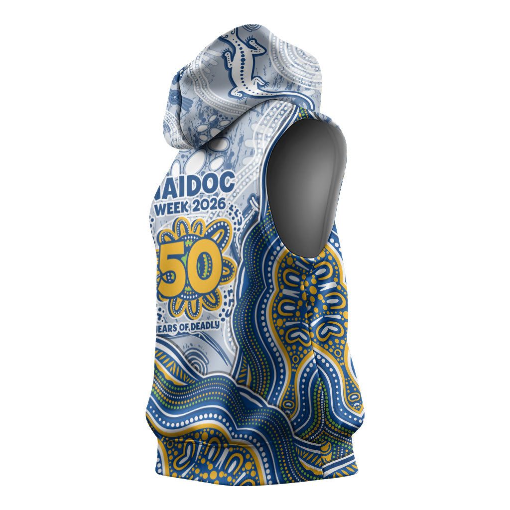 Parramatta Eels NAIDOC Week 2026 Sleeveless Hoodie First Nations of Australia Aboriginal Mascot Rugby