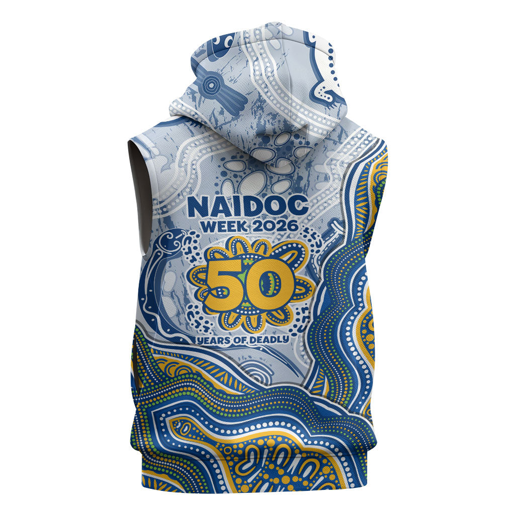 Parramatta Eels NAIDOC Week 2026 Sleeveless Zip Hoodie First Nations of Australia Aboriginal Mascot Rugby
