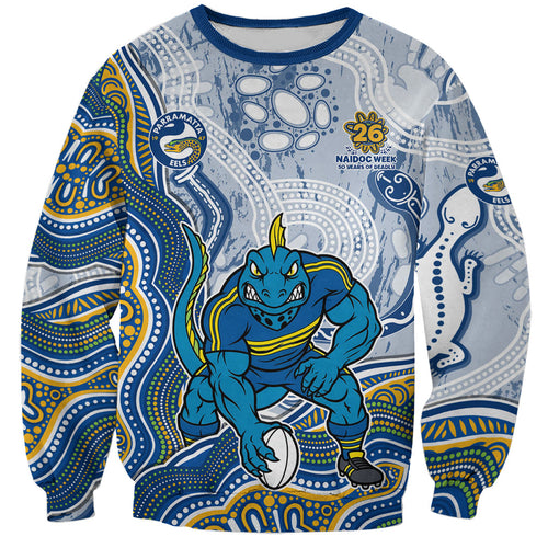 Parramatta Eels NAIDOC Week 2026 Sweatshirt First Nations of Australia Aboriginal Mascot Rugby
