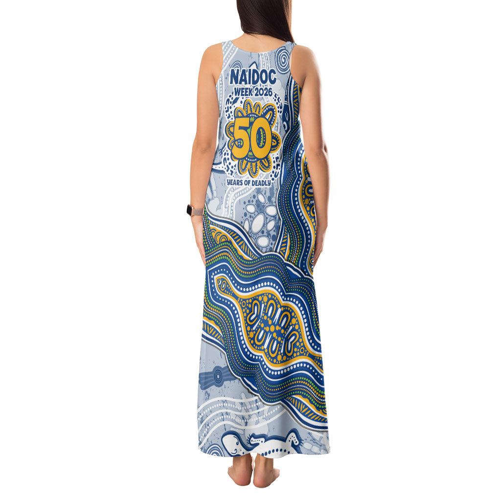 Parramatta Eels NAIDOC Week 2026 Tank Maxi Dress First Nations of Australia Aboriginal Mascot Rugby