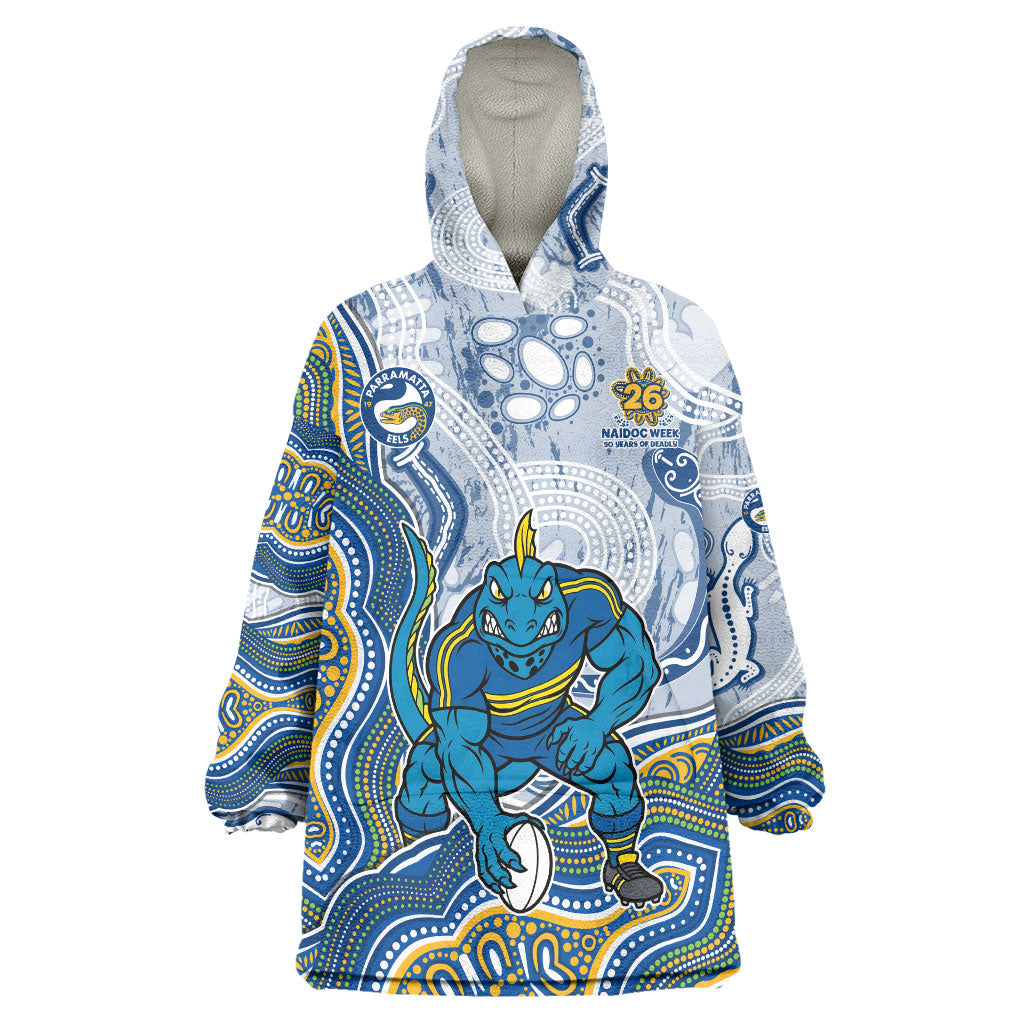 Parramatta Eels NAIDOC Week 2026 Wearable Blanket Hoodie First Nations of Australia Aboriginal Mascot Rugby