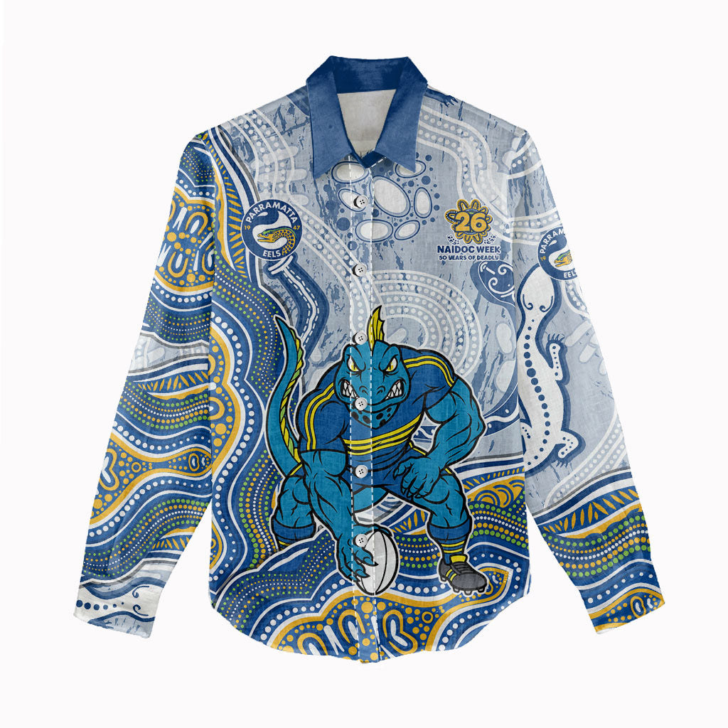Parramatta Eels NAIDOC Week 2026 Women Casual Shirt First Nations of Australia Aboriginal Mascot Rugby