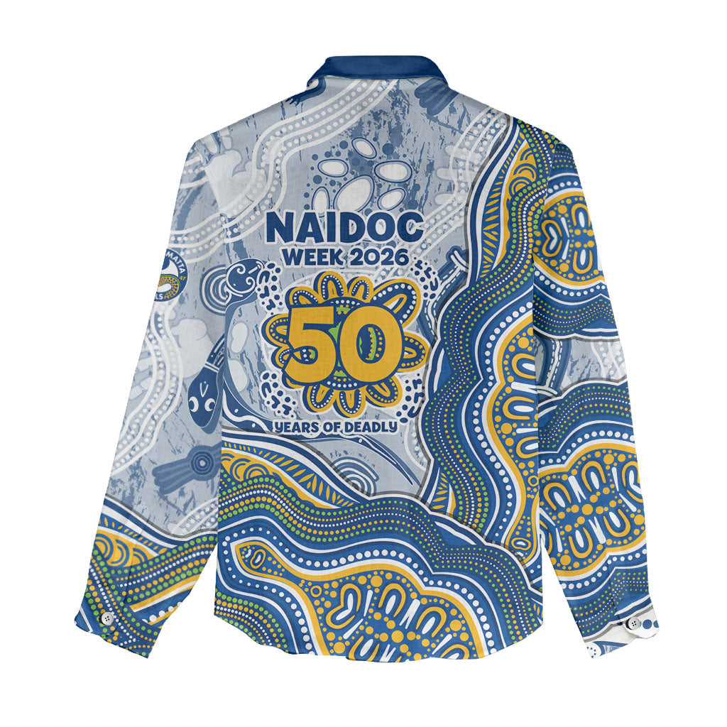 Parramatta Eels NAIDOC Week 2026 Women Casual Shirt First Nations of Australia Aboriginal Mascot Rugby