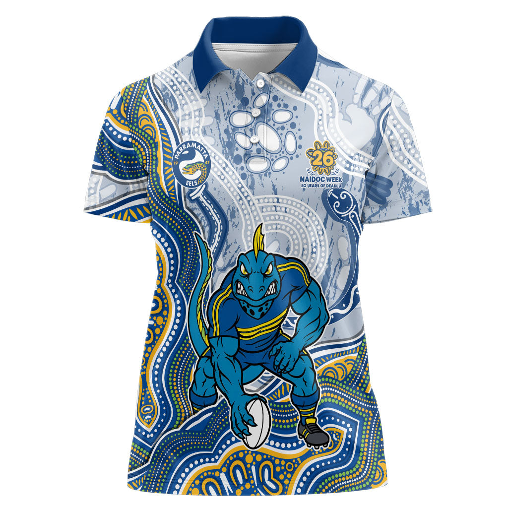 Parramatta Eels NAIDOC Week 2026 Women Polo Shirt First Nations of Australia Aboriginal Mascot Rugby