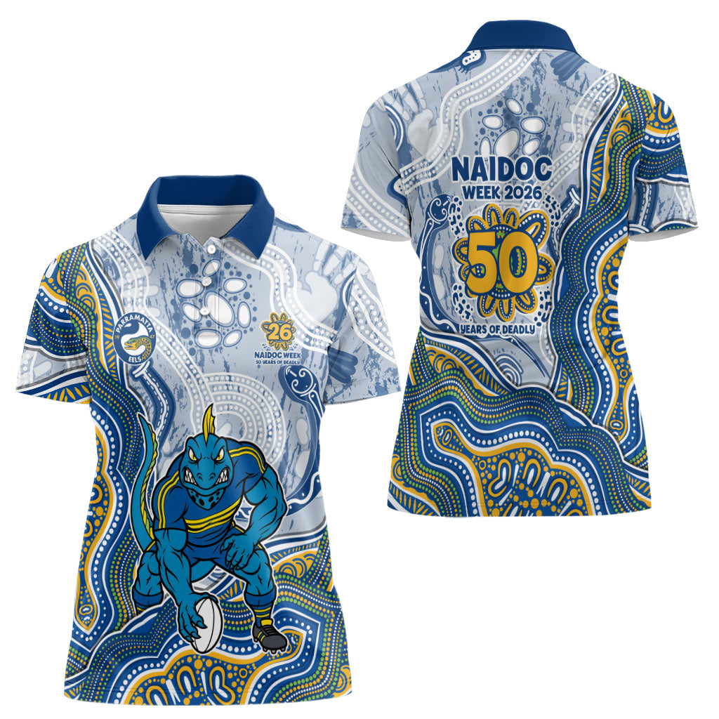 Parramatta Eels NAIDOC Week 2026 Women Polo Shirt First Nations of Australia Aboriginal Mascot Rugby