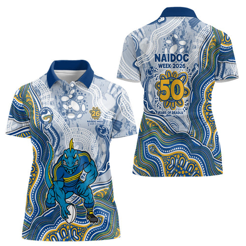 Parramatta Eels NAIDOC Week 2026 Women Polo Shirt First Nations of Australia Aboriginal Mascot Rugby