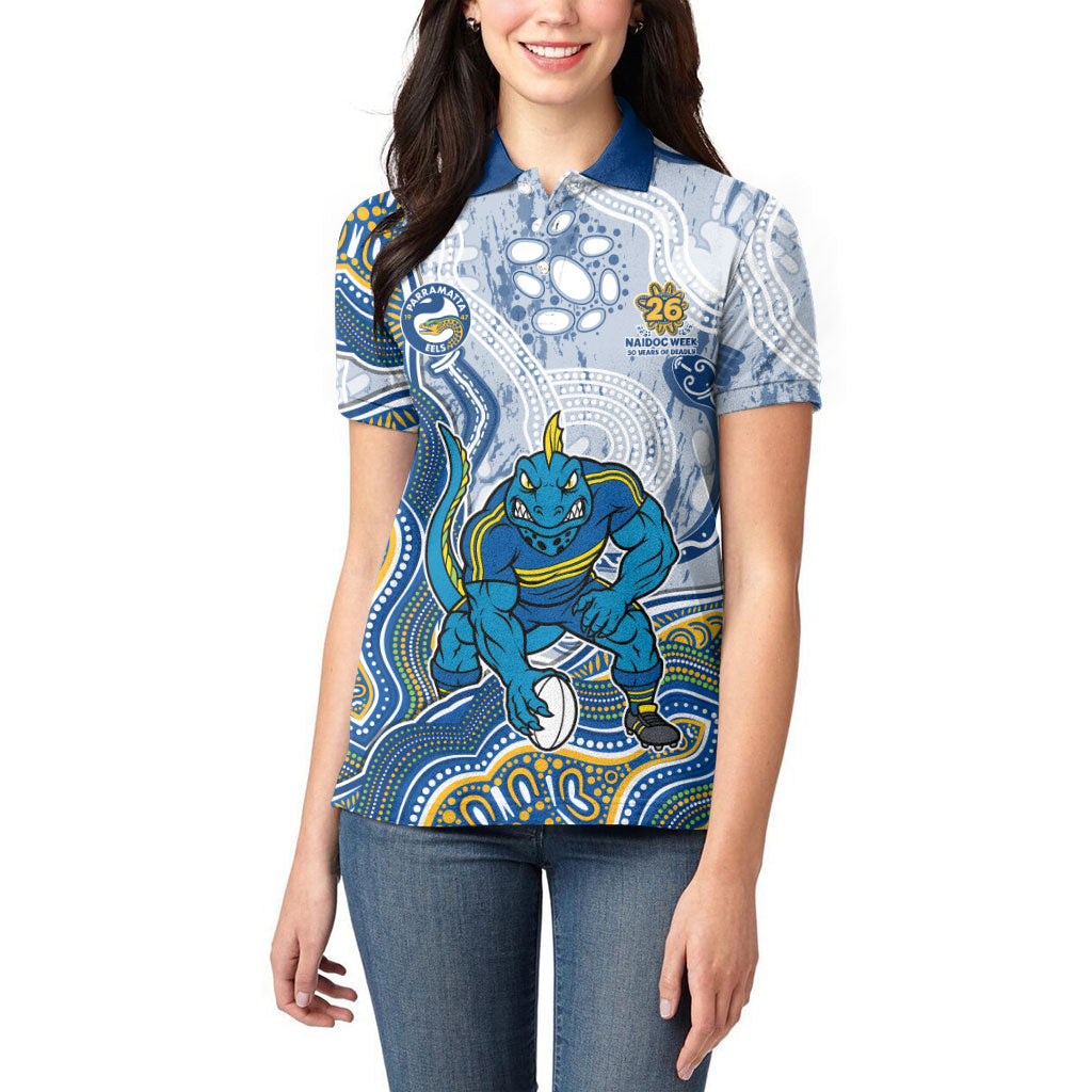 Parramatta Eels NAIDOC Week 2026 Women Polo Shirt First Nations of Australia Aboriginal Mascot Rugby