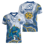 Parramatta Eels NAIDOC Week 2026 Women V-Neck T-Shirt First Nations of Australia Aboriginal Mascot Rugby