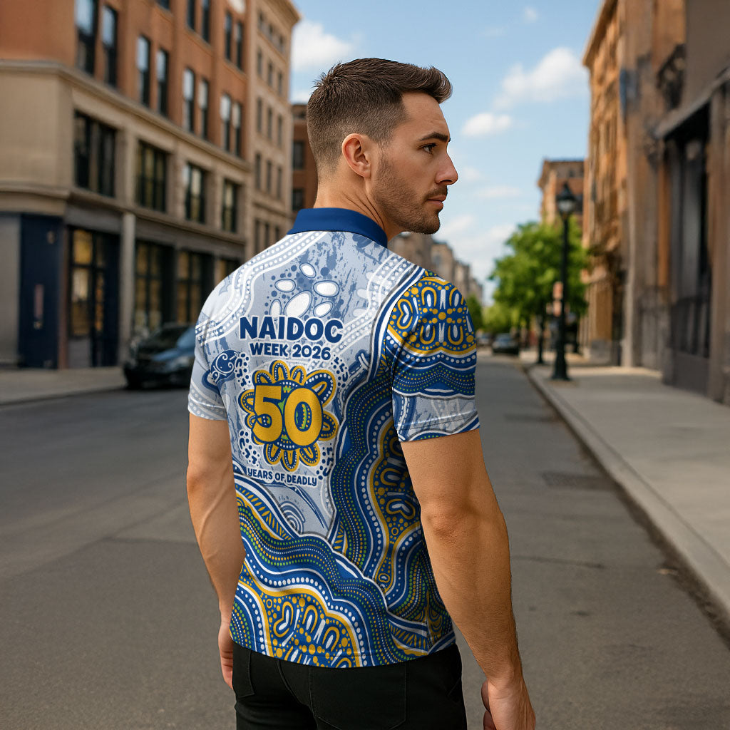 Parramatta Eels NAIDOC Week 2026 Zipper Polo Shirt First Nations of Australia Aboriginal Mascot Rugby