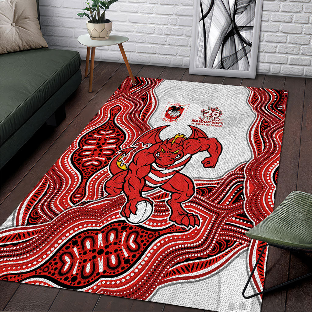 St. George Illawarra Dragons NAIDOC Week 2026 Area Rug First Nations of Australia Aboriginal Mascot Rugby