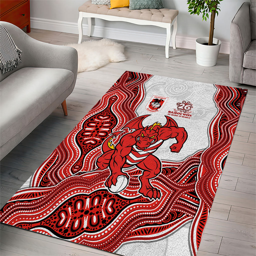 St. George Illawarra Dragons NAIDOC Week 2026 Area Rug First Nations of Australia Aboriginal Mascot Rugby