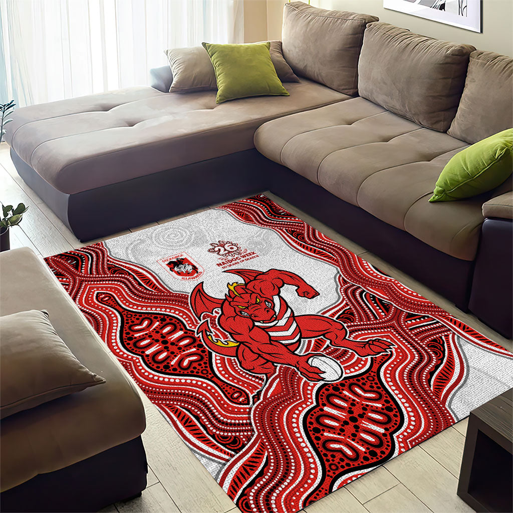 St. George Illawarra Dragons NAIDOC Week 2026 Area Rug First Nations of Australia Aboriginal Mascot Rugby