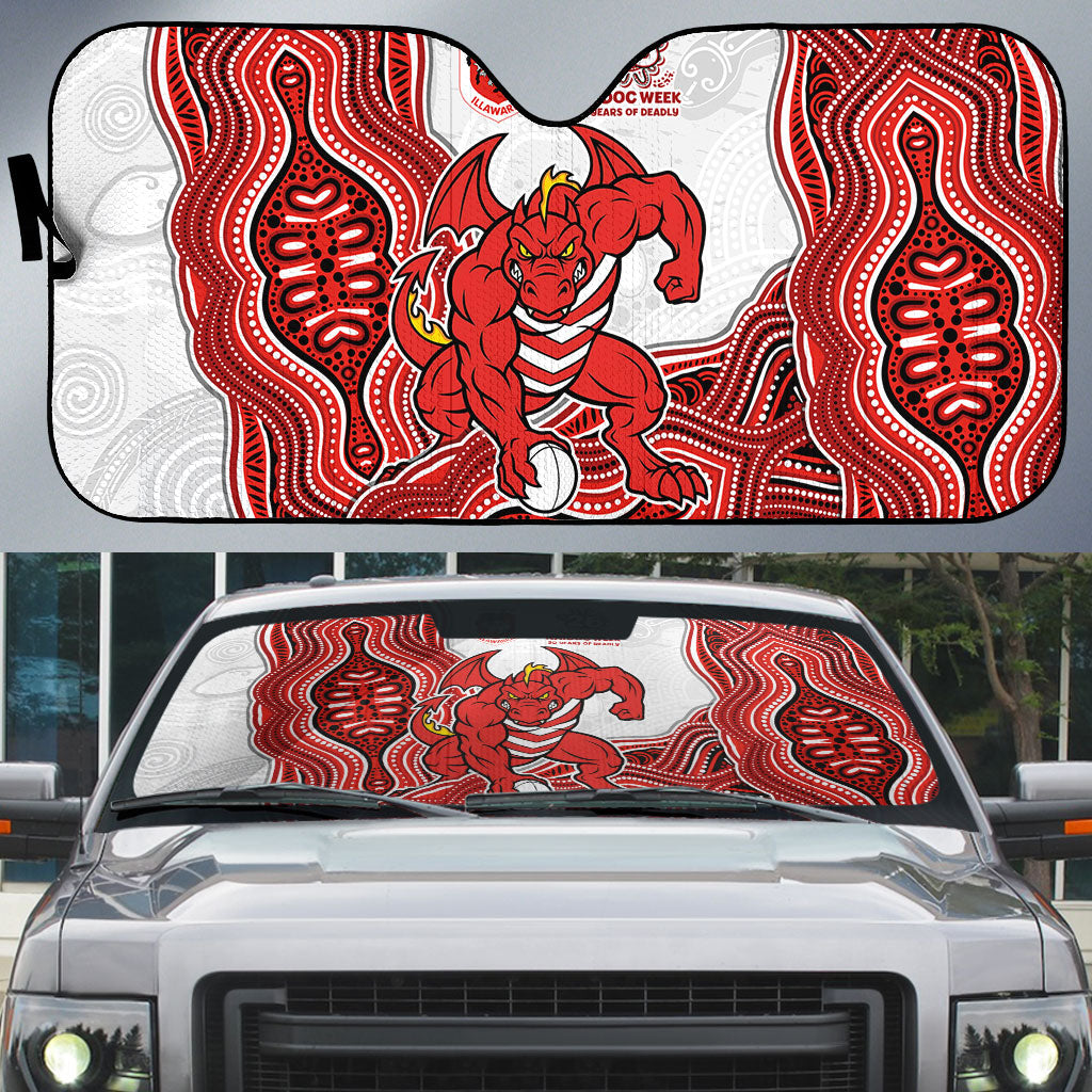 St. George Illawarra Dragons NAIDOC Week 2026 Auto Sun Shade First Nations of Australia Aboriginal Mascot Rugby