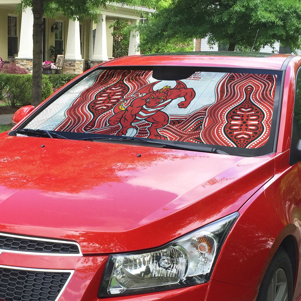 St. George Illawarra Dragons NAIDOC Week 2026 Auto Sun Shade First Nations of Australia Aboriginal Mascot Rugby