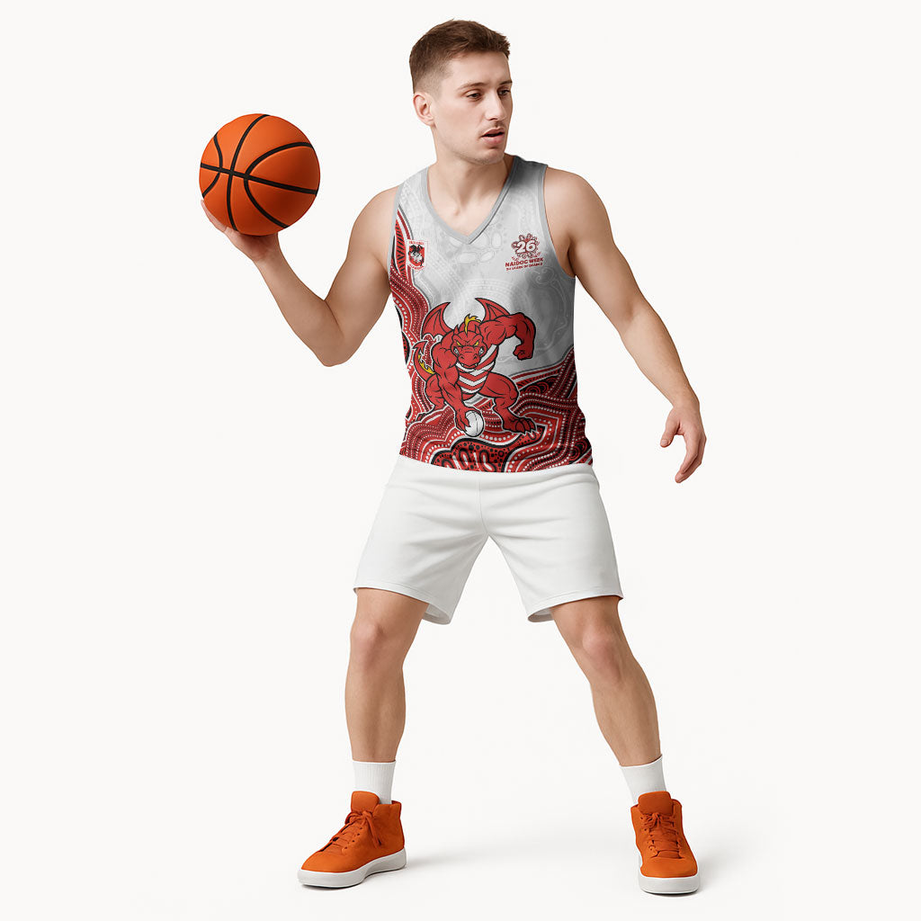 St. George Illawarra Dragons NAIDOC Week 2026 Basketball Jersey First Nations of Australia Aboriginal Mascot Rugby
