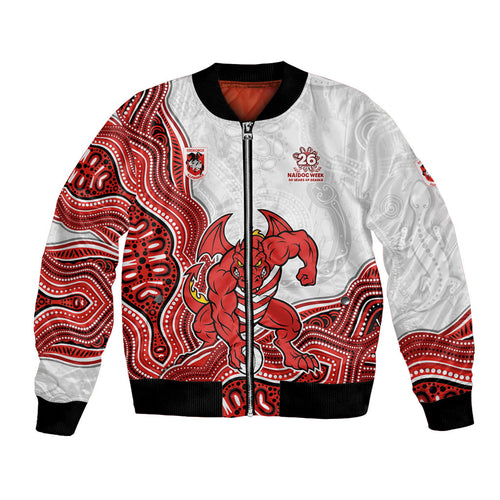St. George Illawarra Dragons NAIDOC Week 2026 Bomber Jacket First Nations of Australia Aboriginal Mascot Rugby