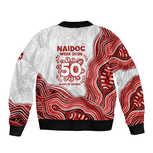 St. George Illawarra Dragons NAIDOC Week 2026 Bomber Jacket First Nations of Australia Aboriginal Mascot Rugby