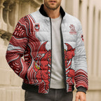 St. George Illawarra Dragons NAIDOC Week 2026 Bomber Puffer Jacket First Nations of Australia Aboriginal Mascot Rugby