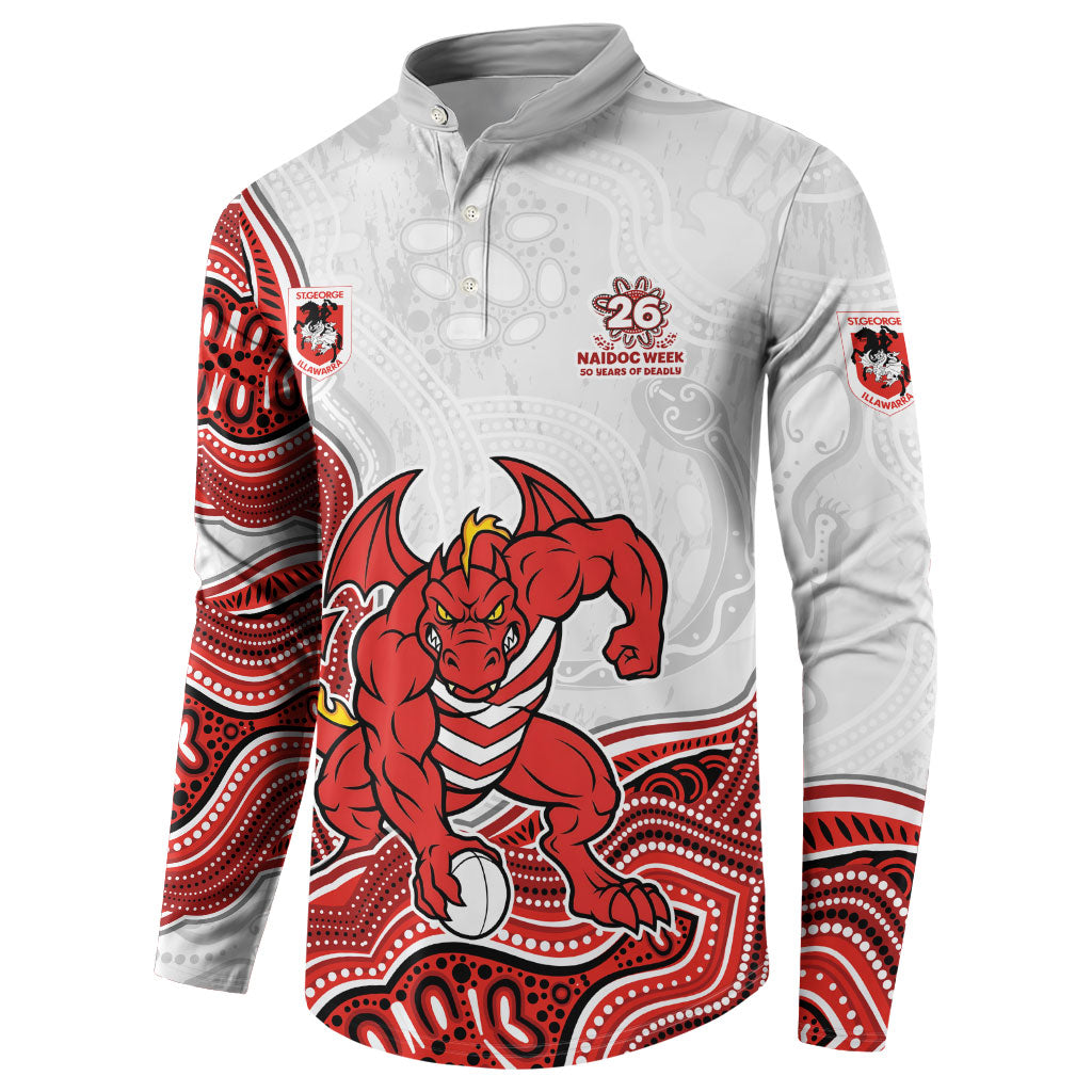 St. George Illawarra Dragons NAIDOC Week 2026 Button Sweatshirt First Nations of Australia Aboriginal Mascot Rugby
