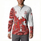 St. George Illawarra Dragons NAIDOC Week 2026 Button Sweatshirt First Nations of Australia Aboriginal Mascot Rugby