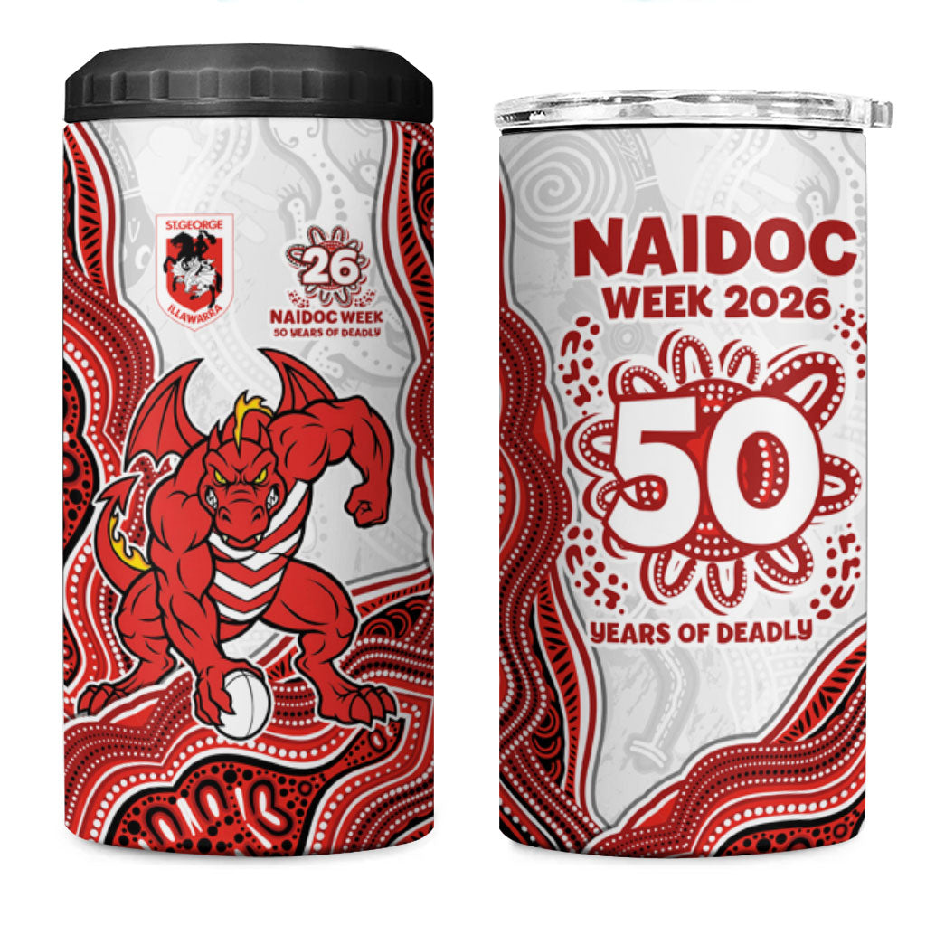 St. George Illawarra Dragons NAIDOC Week 2026 4 in 1 Can Cooler Tumbler First Nations of Australia Aboriginal Mascot Rugby