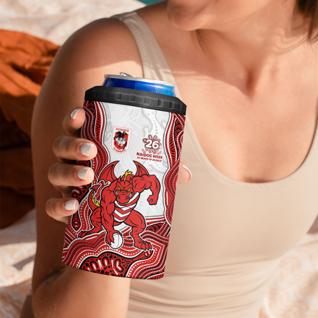St. George Illawarra Dragons NAIDOC Week 2026 4 in 1 Can Cooler Tumbler First Nations of Australia Aboriginal Mascot Rugby