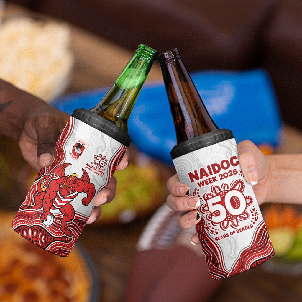 St. George Illawarra Dragons NAIDOC Week 2026 4 in 1 Can Cooler Tumbler First Nations of Australia Aboriginal Mascot Rugby