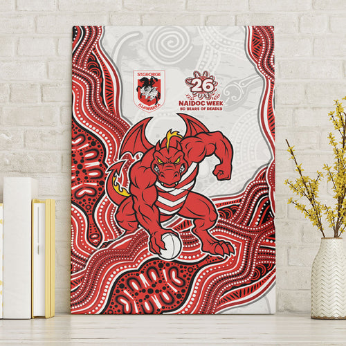 St. George Illawarra Dragons NAIDOC Week 2026 Canvas Wall Art First Nations of Australia Aboriginal Mascot Rugby