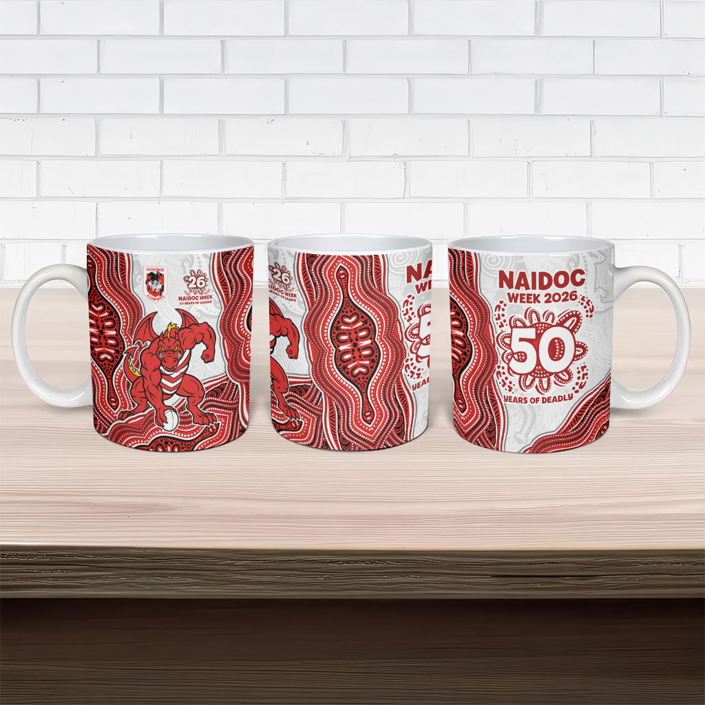 St. George Illawarra Dragons NAIDOC Week 2026 Ceramic Mug First Nations of Australia Aboriginal Mascot Rugby