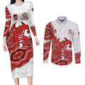 St. George Illawarra Dragons NAIDOC Week 2026 Couples Matching Long Sleeve Bodycon Dress and Long Sleeve Button Shirt First Nations of Australia Aboriginal Mascot Rugby