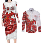 St. George Illawarra Dragons NAIDOC Week 2026 Couples Matching Long Sleeve Bodycon Dress and Long Sleeve Button Shirt First Nations of Australia Aboriginal Mascot Rugby