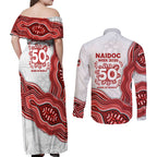 St. George Illawarra Dragons NAIDOC Week 2026 Couples Matching Off Shoulder Maxi Dress and Long Sleeve Button Shirt First Nations of Australia Aboriginal Mascot Rugby