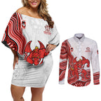St. George Illawarra Dragons NAIDOC Week 2026 Couples Matching Off Shoulder Short Dress and Long Sleeve Button Shirt First Nations of Australia Aboriginal Mascot Rugby