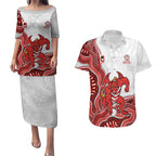 St. George Illawarra Dragons NAIDOC Week 2026 Couples Matching Puletasi and Hawaiian Shirt First Nations of Australia Aboriginal Mascot Rugby