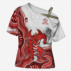 St. George Illawarra Dragons NAIDOC Week 2026 Cross Shoulder Shirt First Nations of Australia Aboriginal Mascot Rugby