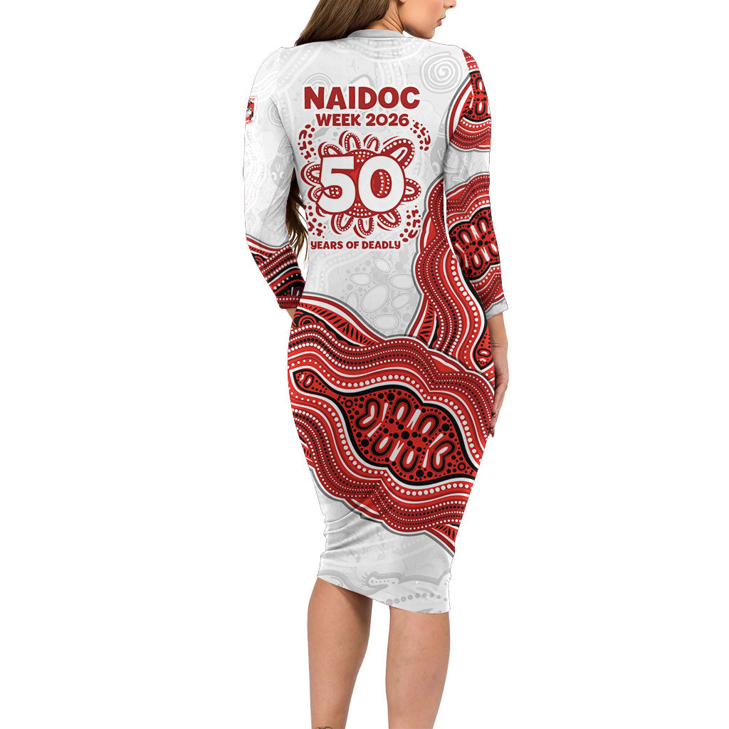 St. George Illawarra Dragons NAIDOC Week 2026 Family Matching Long Sleeve Bodycon Dress and Hawaiian Shirt First Nations of Australia Aboriginal Mascot Rugby
