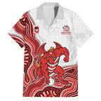 St. George Illawarra Dragons NAIDOC Week 2026 Family Matching Off The Shoulder Long Sleeve Dress and Hawaiian Shirt First Nations of Australia Aboriginal Mascot Rugby