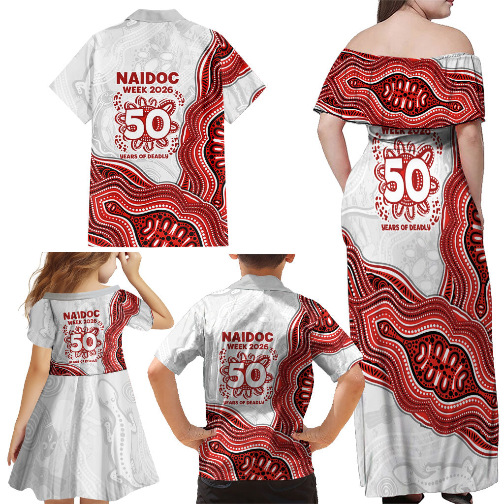 St. George Illawarra Dragons NAIDOC Week 2026 Family Matching Off Shoulder Maxi Dress and Hawaiian Shirt First Nations of Australia Aboriginal Mascot Rugby