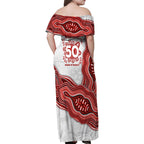 St. George Illawarra Dragons NAIDOC Week 2026 Family Matching Off Shoulder Maxi Dress and Hawaiian Shirt First Nations of Australia Aboriginal Mascot Rugby