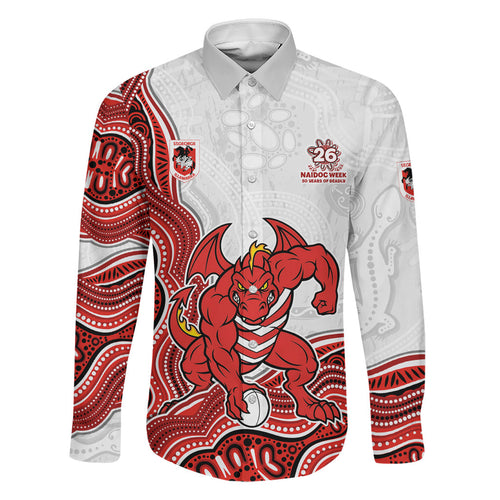 St. George Illawarra Dragons NAIDOC Week 2026 Family Matching Off Shoulder Short Dress and Hawaiian Shirt First Nations of Australia Aboriginal Mascot Rugby
