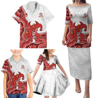 St. George Illawarra Dragons NAIDOC Week 2026 Family Matching Puletasi and Hawaiian Shirt First Nations of Australia Aboriginal Mascot Rugby
