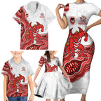 St. George Illawarra Dragons NAIDOC Week 2026 Family Matching Short Sleeve Bodycon Dress and Hawaiian Shirt First Nations of Australia Aboriginal Mascot Rugby